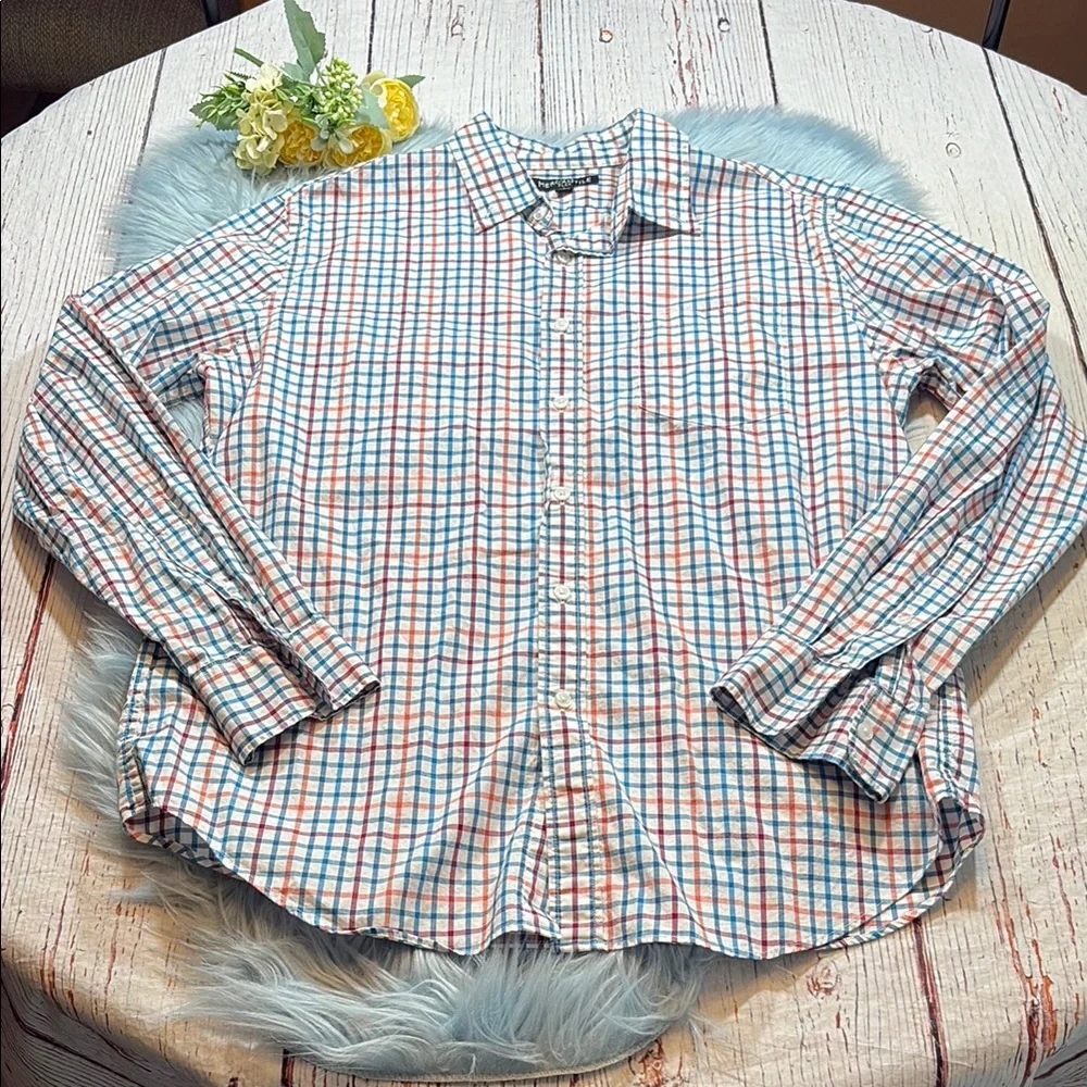 J. Crew Mercantile Flex Plaid Button Down Shirt sz L